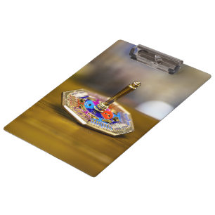 SlipperyJoe Chanukka-Dreidel-Geschenk achteckiger Klemmbrett