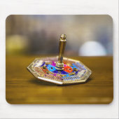 SlipperyJoe Chanukka-Dreidel-Geschenk achteckiger Mousepad (Vorne)