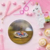 SlipperyJoe Chanukka-Dreidel-Geschenk achteckiger Pappteller (Party)