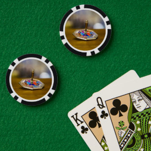 SlipperyJoe Chanukka-Dreidel-Geschenk achteckiger  Pokerchips