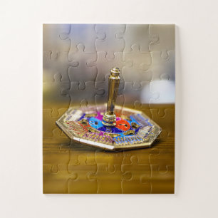 SlipperyJoe Chanukka-Dreidel-Geschenk achteckiger Puzzle