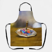 SlipperyJoe Chanukka-Dreidel-Geschenk achteckiger  Schürze (Vorderseite)