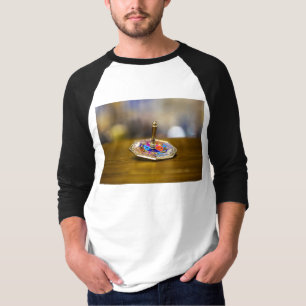 SlipperyJoe Chanukka-Dreidel-Geschenk achteckiger  T-Shirt