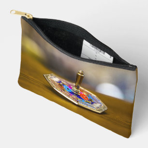 SlipperyJoe Chanukka-Dreidel-Geschenk achteckiger Zubehörtasche