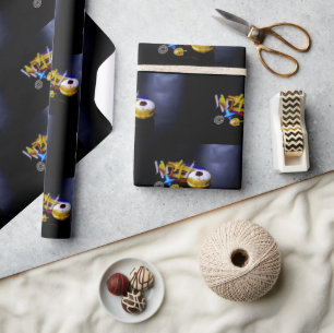 SlipperyJoe Chanukka symbolisches Stilleben Feiert Geschenkpapier