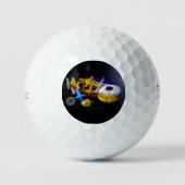 SlipperyJoe Chanukka symbolisches Stilleben Feiert Golfball (Vorderseite)