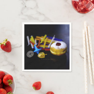 SlipperyJoe Chanukka symbolisches Stilleben Feiert Serviette