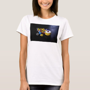 SlipperyJoe Chanukka symbolisches Stilleben Feiert T-Shirt