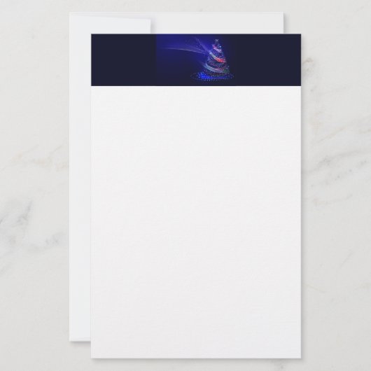 SlipperyJoe digital gerenderte Weihnachtsbaumbeau Briefpapier (Vorderseite)