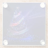 SlipperyJoe digital gerenderte Weihnachtsbaumbeau Glasuntersetzer (Rückseite)