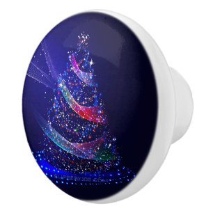 SlipperyJoe digital gerenderte Weihnachtsbaumbeau Keramikknauf