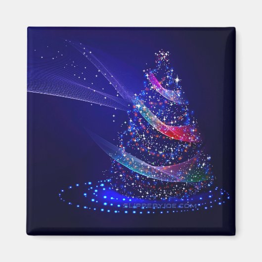 SlipperyJoe digital gerenderte Weihnachtsbaumbeau Magnet (Vorne)