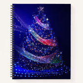 SlipperyJoe digital gerenderte Weihnachtsbaumbeau Notizblock (Vorderseite)