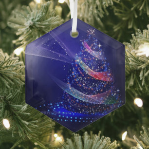 SlipperyJoe digital gerenderte Weihnachtsbaumbeau Ornament Aus Glas