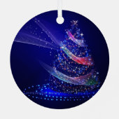 SlipperyJoe digital gerenderte Weihnachtsbaumbeau Ornament Aus Metall (Rückseite)