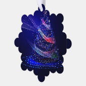 SlipperyJoe digital gerenderte Weihnachtsbaumbeau Ornament Karte (Linke Ecke)