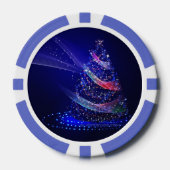SlipperyJoe digital gerenderte Weihnachtsbaumbeau Pokerchips (Vorderseite)