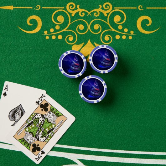 SlipperyJoe digital gerenderte Weihnachtsbaumbeau Pokerchips (Pokertisch (Stapel))