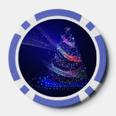 SlipperyJoe digital gerenderte Weihnachtsbaumbeau Pokerchips (Rückseite)