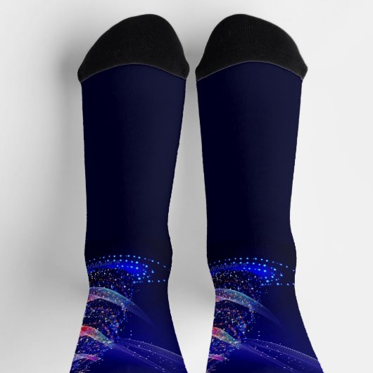 SlipperyJoe digital gerenderte Weihnachtsbaumbeau Socken (Oben)