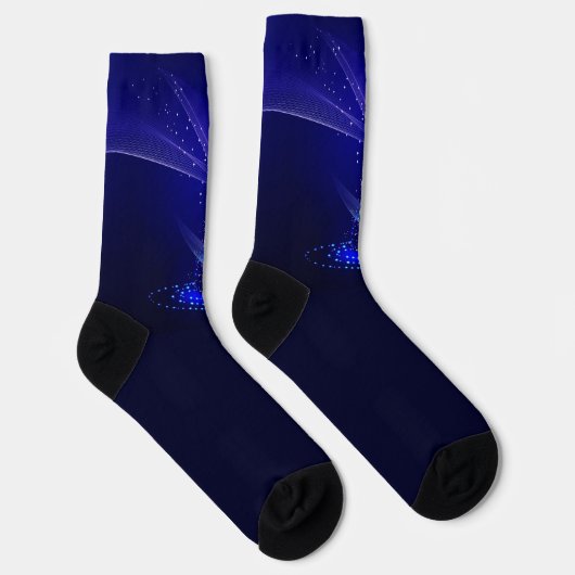 SlipperyJoe digital gerenderte Weihnachtsbaumbeau Socken (Rechts)