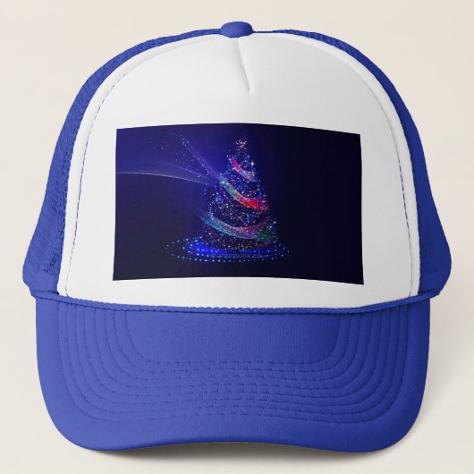 SlipperyJoe digital gerenderte Weihnachtsbaumbeau Truckerkappe (Vorderseite)
