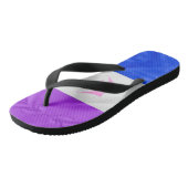 SlipperyJoe Drag Pride Flag lila blaue Krähe Badesandalen (Schrägansicht)