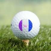 SlipperyJoe Drag Pride Flag lila blaue Krähe Golfball (Insitu T-Shirt)