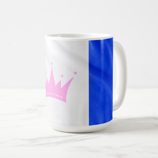 SlipperyJoe Drag Pride Flag lila blaue Krähe Kaffeetasse (VorderseiteRechts)