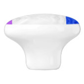 SlipperyJoe Drag Pride Flag lila blaue Krähe Keramikknauf (Seitenansicht)