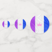 SlipperyJoe Drag Pride Flag lila blaue Krähe Konfetti (Rückseiten)