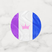 SlipperyJoe Drag Pride Flag lila blaue Krähe Konfetti (Klein Vorderseite)