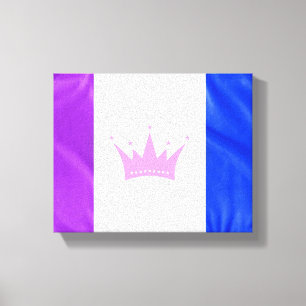 SlipperyJoe Drag Pride Flag lila blaue Krähe Leinwanddruck