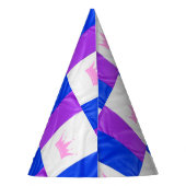 SlipperyJoe Drag Pride Flag lila blaue Krähe Partyhütchen (Rückseite)