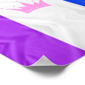 SlipperyJoe Drag Pride Flag lila blaue Krähe Poster (Ecke)