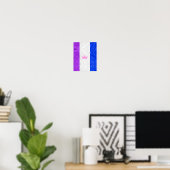 SlipperyJoe Drag Pride Flag lila blaue Krähe Poster (Heimbüro)