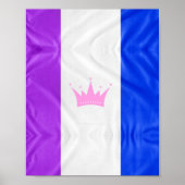 SlipperyJoe Drag Pride Flag lila blaue Krähe Poster (Vorne)