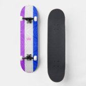 SlipperyJoe Drag Pride Flag lila blaue Krähe Skateboard (Vorderseite)