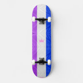SlipperyJoe Drag Pride Flag lila blaue Krähe Skateboard (Vorderseite)