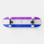 SlipperyJoe Drag Pride Flag lila blaue Krähe Skateboard (Horizontal)