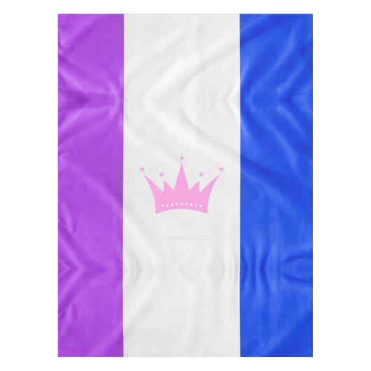 SlipperyJoe Drag Pride Flag lila blaue Krähe Tischdecke (Vorderseite)