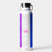 SlipperyJoe Drag Pride Flag lila blaue Krähe Trinkflasche (Rückseite)