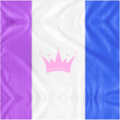 SlipperyJoe Drag Pride Flag lila-weiß-blau Sequ Aufkleber (Vorderseite)