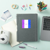 SlipperyJoe Drag Pride Flag lila-weiß-blau Sequ Aufkleber (iPad Hülle)