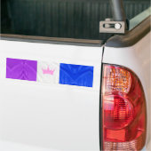 SlipperyJoe Drag Pride Flag lila-weiß-blau Sequ Autoaufkleber (Auf Lkw)