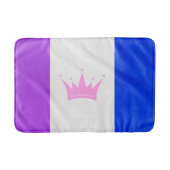 SlipperyJoe Drag Pride Flag lila-weiß-blau Sequ Badematte (Vorderseite)