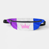 SlipperyJoe Drag Pride Flag lila-weiß-blau Sequ Bauchtasche (Vorderseite)