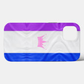 SlipperyJoe Drag Pride Flag lila-weiß-blau Sequ Case-Mate iPhone Hülle (Rückseite (Horizontal))
