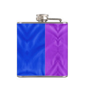 SlipperyJoe Drag Pride Flag lila-weiß-blau Sequ Flachmann (Rückseite)