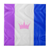 SlipperyJoe Drag Pride Flag lila-weiß-blau Sequ Fliese (Vorderseite)